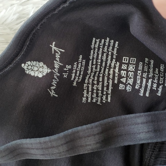 26. Free People Scoop Neck Good Karma Bra Washed Black - Picture 7 of 14